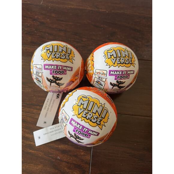 MGA Entertainment Other - MGA'S Mini Verse Make It Mini Food: Beetlejuice Halloween Series 2- Lot of 3
